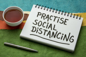 Social distancing graphic
