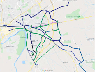 map of South Chester Cycling Plan