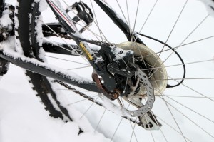 Bike in Winter Snow